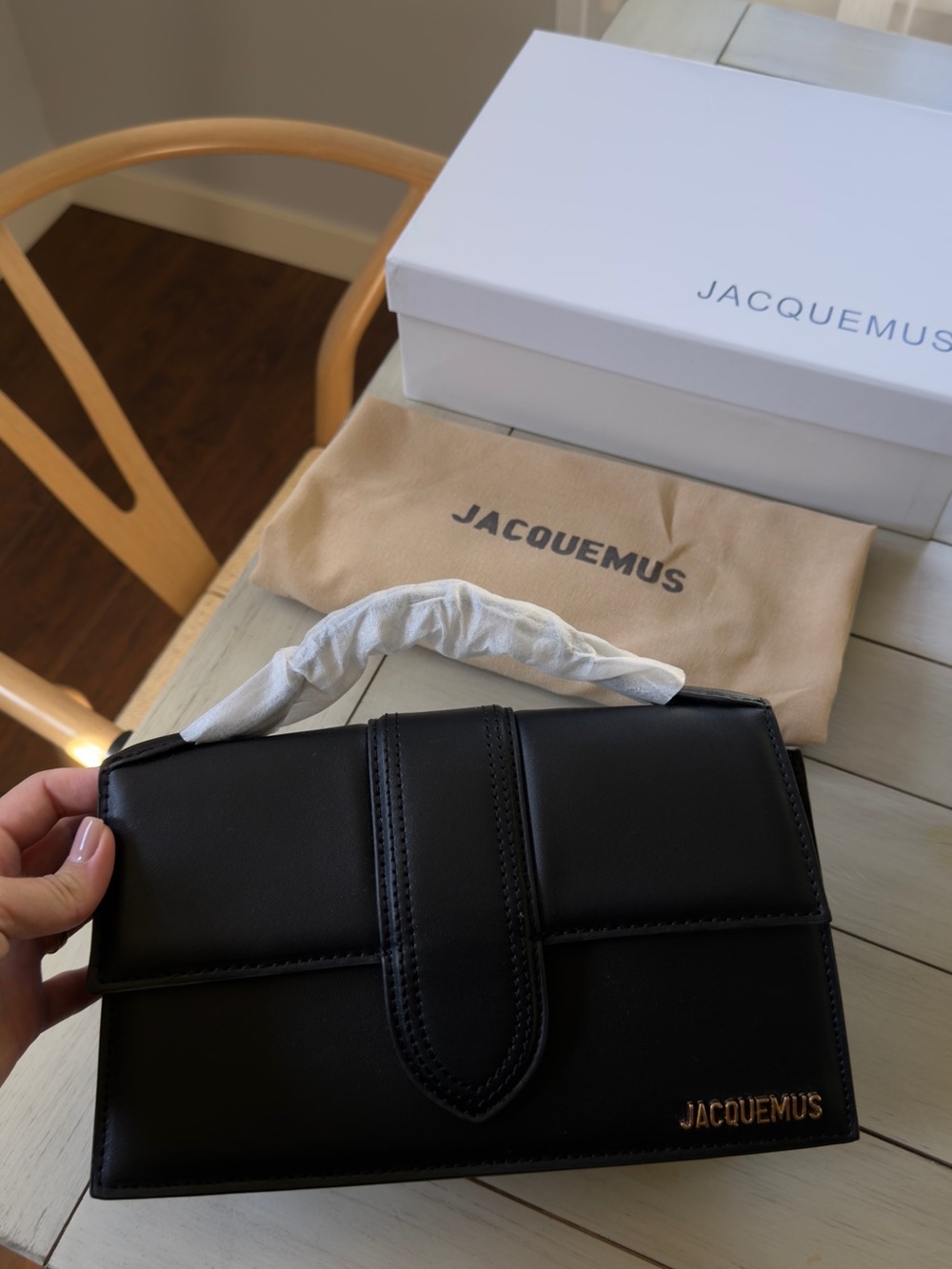 Jacquemus Black Mini Leather Top-Handle Bag